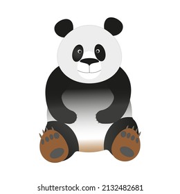 Panda Bär. Ein Zeichen. Vektorgrafik. EPS10