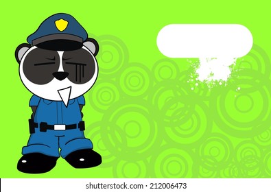 panda bear cop cartoon background in vector format very easy to edit