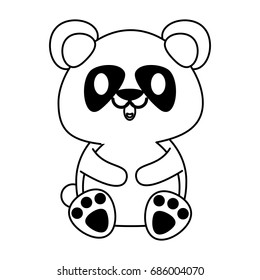 panda bear cute animal cartoon icon image 