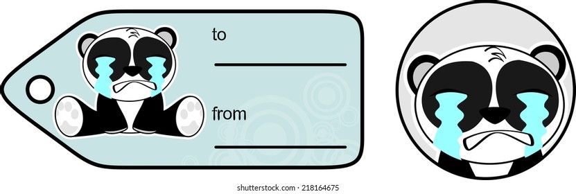 panda bear cute cartoon stickers in vector format very easy to edit