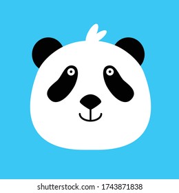 oso panda lindo, divertido, feliz