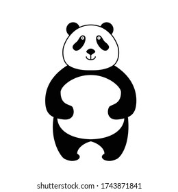 oso panda lindo, divertido, feliz