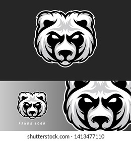 Panda Bear esport gaming mascot logo template, suitable for your team, business, and personal branding