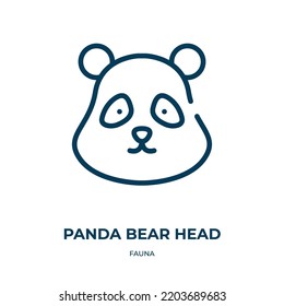 Panda Bear Head Icon. Linear Vector Illustration From Fauna Collection. Outline Panda Bear Head Icon Vector. Thin Line Symbol For Use On Web And Mobile Apps, Logo, Print Media.