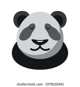 panda bear head isolated icon