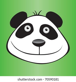 Panda Bear Head Vector Illustration