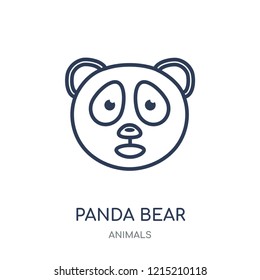 Panda bear icon. Panda bear linear symbol design from Animals collection. Simple outline element vector illustration on white background.