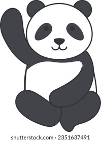 Panda bear icon on white background for graphic and web design. Simple vector sign. Internet concept symbol for website button or mobile app