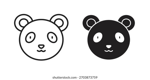 Panda bear icon for web design, mobile apps