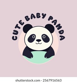 Panda bear illustration curious panda wildlife and panda bear vector character