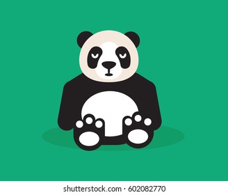 Panda bear illustration vector