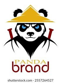 panda bear logo creative and original for your business or company logotype vector illustration isolated on white background