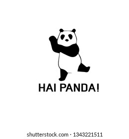 Panda bear Logo design vector template. - Vector illustration