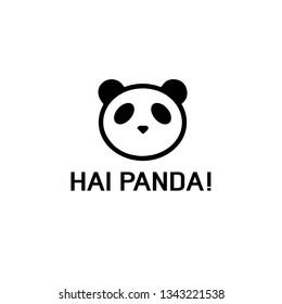 Panda bear Logo design vector template. - Vector illustration