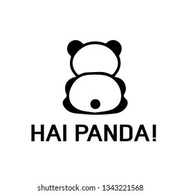 Panda bear Logo design vector template. - Vector illustration