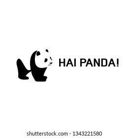 Panda bear Logo design vector template. - Vector illustration
