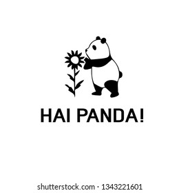 Panda bear Logo design vector template. - Vector illustration