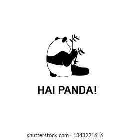 Panda bear Logo design vector template. - Vector illustration