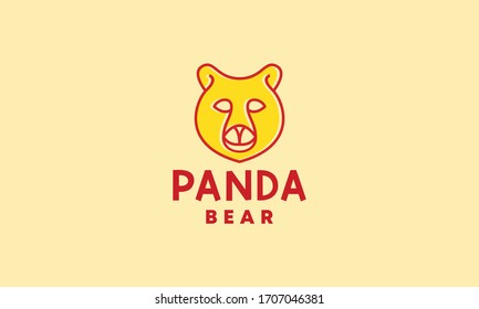 Panda Bear Logo Design Vector Funny Stock Vector (Royalty Free ...