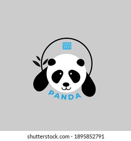 Panda bear Logo design vector template.