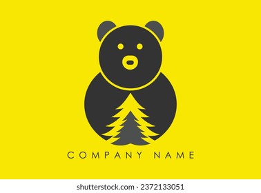 Panda bear Logo design vector template.