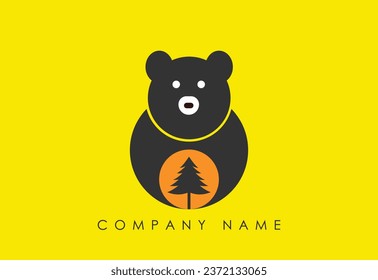 Panda bear Logo design vector template.
