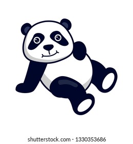 panda bear logo isolated on white background. vector illustration