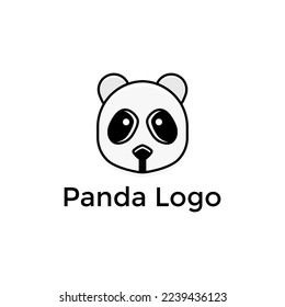 Panda bear logo vector design template