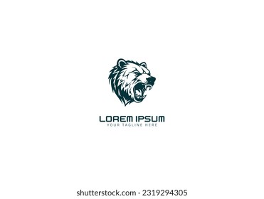 panda or bear logo vector icon template of panda or bear