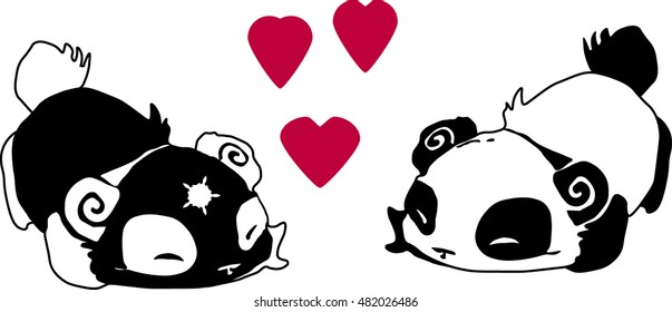 Panda bear love