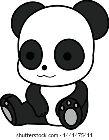 Panda is a bear native to south central China. It is easily recognized by the large, distinctive black patches around its eyes, over the ears, and across its round body. 
