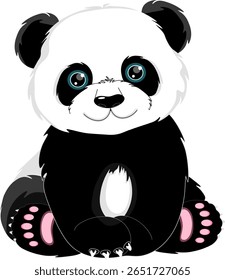 panda bear no background vector