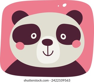 Panda Bear Portrait Vector Illustration