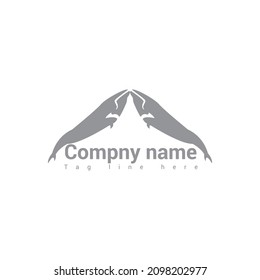 Panda bear silhouette Rabbit Stencil Cow Sheep Logo design vector animal mammal template Funny Lazy Logo Panda animal Logotype concept icon