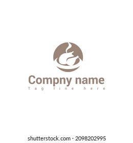 Panda bear silhouette Rabbit Stencil Cow Sheep Logo design vector animal mammal template Funny Lazy Logo Panda animal Logotype concept icon