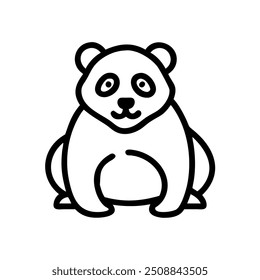 Ilustración vectorial de silueta de oso panda para proyectos de diseño y usos creativos