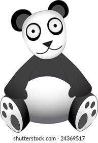 Panda Bear sitting - Stuffed Animal Like Toy