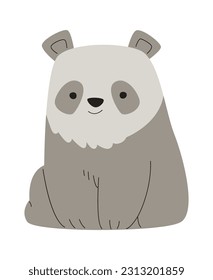 Panda Bear Sitting Vector Illustration