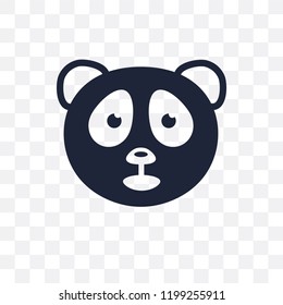 Panda bear transparent icon. Panda bear symbol design from Animals collection. Simple element vector illustration on transparent background.