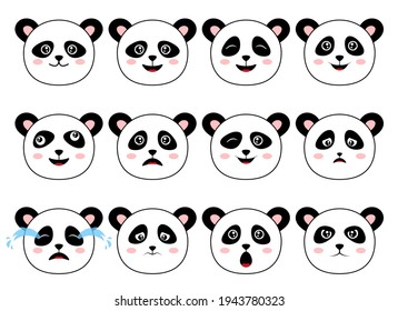 Panda bear vector design illustration isolated on white background