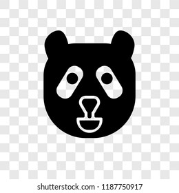 Panda Bear vector icon isolated on transparent background, Panda Bear transparency logo concept svg