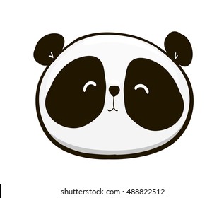 Panda bear, panda vector illustration