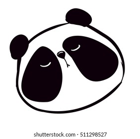 Panda bear, vector illustration