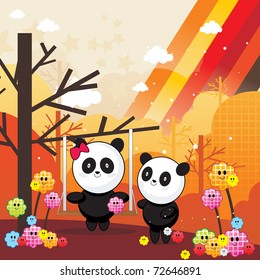 panda bear vector illustration