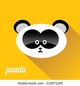 panda bear vector illustration. flat style