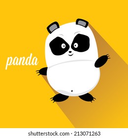 panda bear vector illustration. flat style