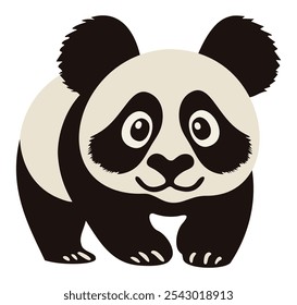 Oso panda. Vector aislado ilustración.