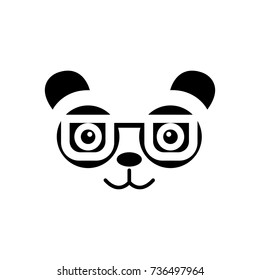 panda bear wearing eyeglasses