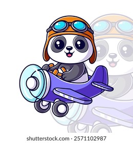 Panda becomes an airplane pilot