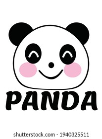 Panda Being a bear in china Cute black and white pattern